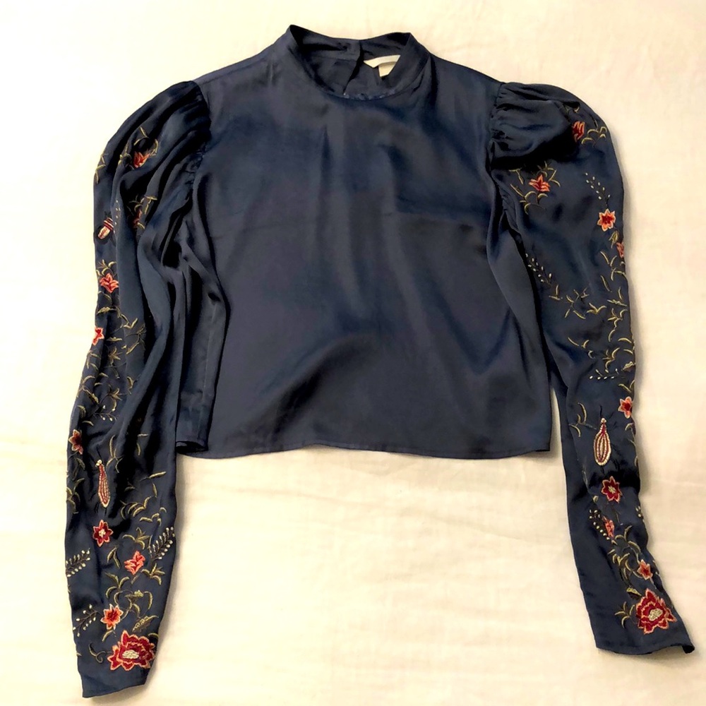 H&M long sleeve mock neck top